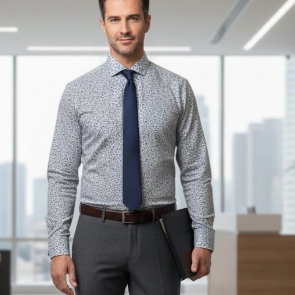 Hugo Boss Monochrome Circle Print Shirt